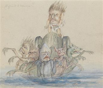 REV. GEORGE LIDDELL JOHNSTON. (CARICATURE) Grotesques.